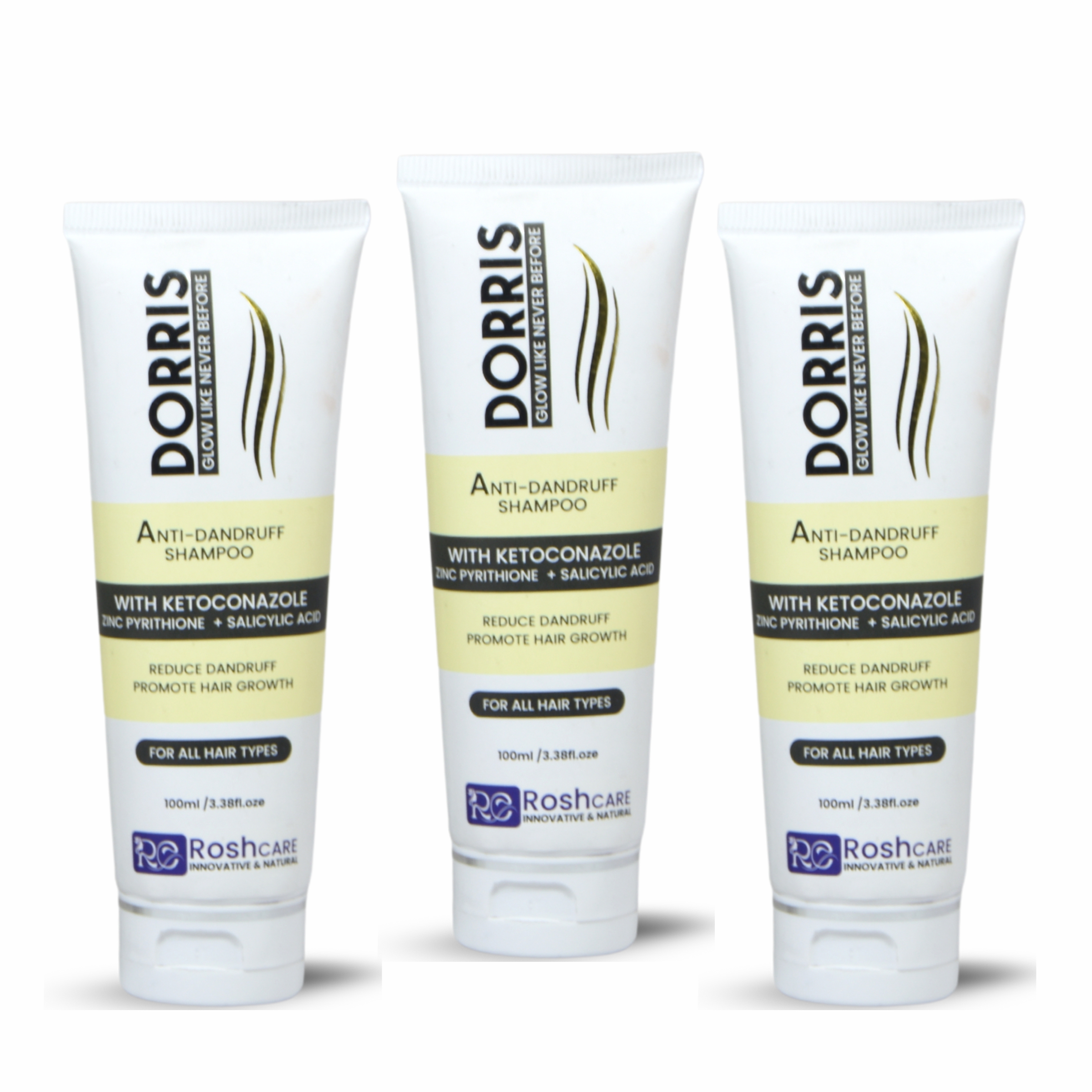Dorris shampoo-3pack Roshcare Dorris Shampoo – Healthy Scalp, Stronger Hair
